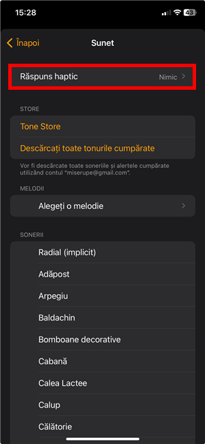 AcceseazÄ RÄspuns haptic