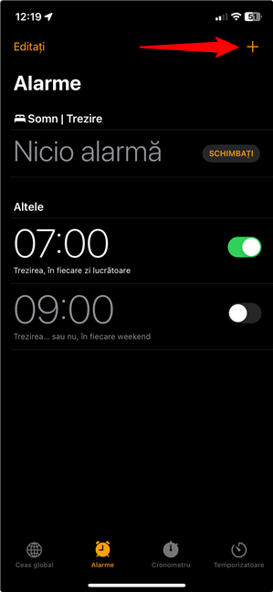 Cum setezi o alarmÄ pe iPhone