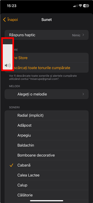 Cum reglezi volumul alarmei pe iPhone