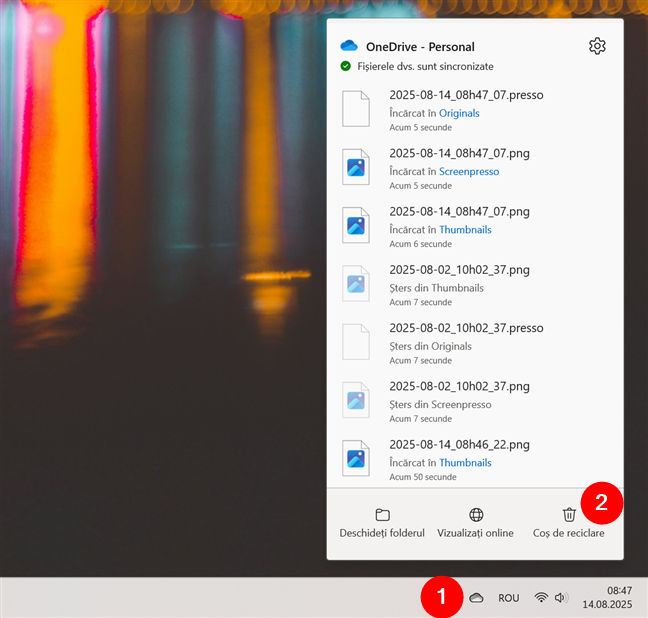 Deschide CoÈul de reciclare din OneDrive în Windows