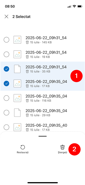 Cum Ètergi fiÈiere din CoÈul de reciclare al OneDrive