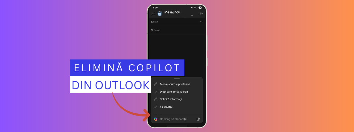Cum elimini Copilot din aplicația Outlook pentru Android și iOS