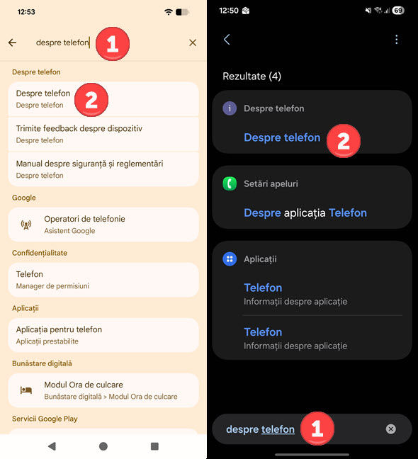 CautÄ despre telefon
