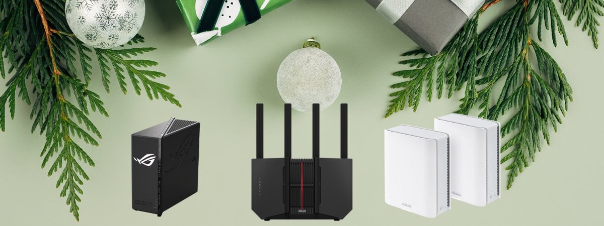 Cadouri de Crăciun 2025: Routere și sisteme mesh ASUS
