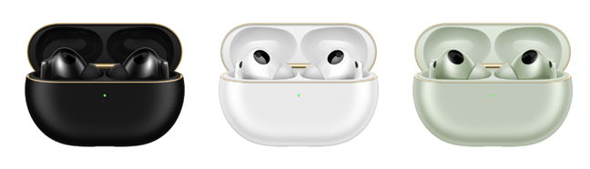 HUAWEI FreeBuds Pro 4 sunt disponibile Ã®n culorile negru, alb È™i verde
