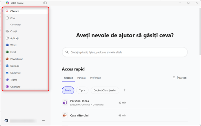 ExploreazÄƒ opÈ›iunile din stÃ¢nga