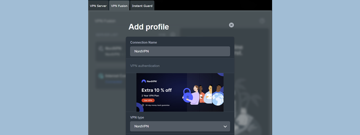 Cum configurezi NordVPN pe routerul ASUS Wi-Fi 7 cu Fuziune VPN-uri