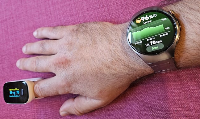 HUAWEI WATCH 5 a fost aproape la fel de bun ca un pulsoximetru certificat
