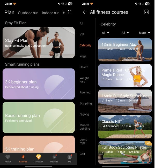 HUAWEI Health+ deblocheazÄ multe cursuri, meditaÈii ghidate, exerciÈii de respiraÈie Èi altele