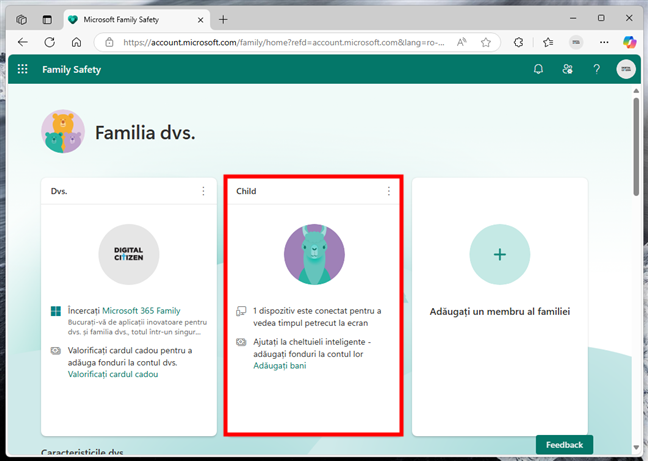 AcceseazÄƒ profilul copilului tÄƒu Ã®n Microsoft Family Safety