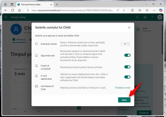 ApasÄƒ pe Gata pentru a salva modificÄƒrile