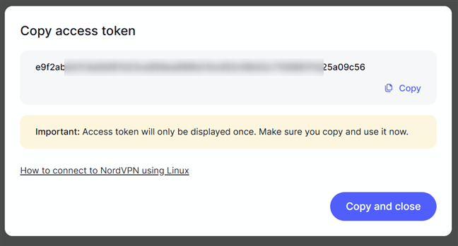 CopiazÄ tokenul sau salveazÄ-l într-un fiÈier text