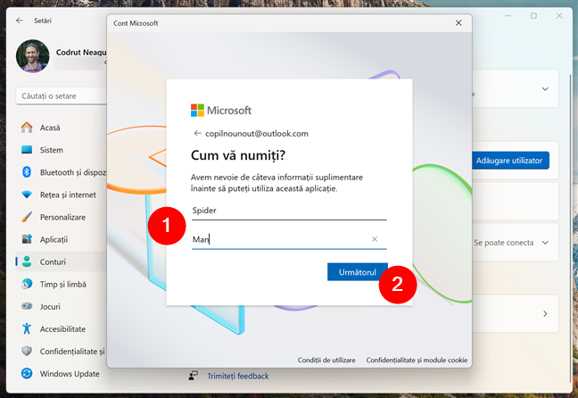 Care este numele copilului tÄƒu?