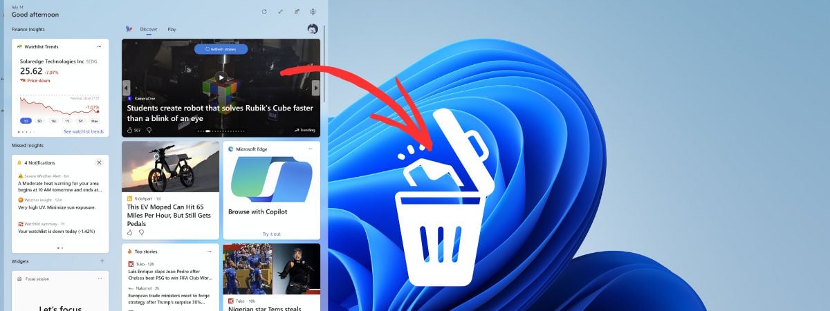 Cum dezactivezi Widgeturile în Windows 11