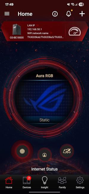 Èi aplicaÈia ASUS Router include elemente de branding Republic of Gamers