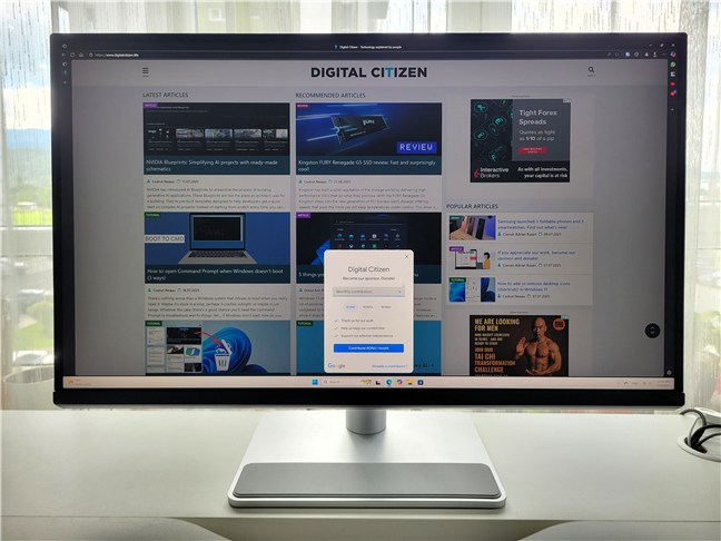 Utilizarea monitorului pentru productivitate este excelentÄ chiar Èi pe Windows
