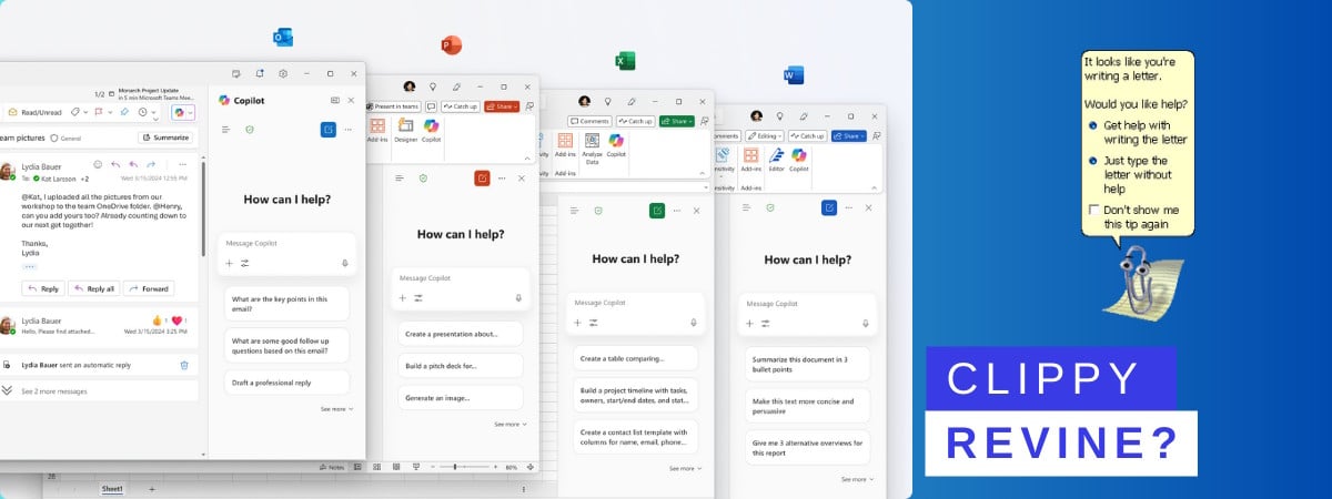 De la Clippy la Copilot Chat: Microsoft aduce AI-ul în aplicațiile Office