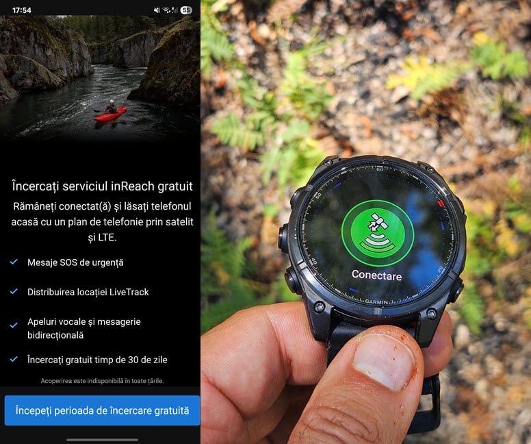 Am activat Èi folosit inReach