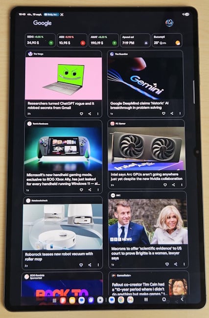 ÃŽmi place sÄƒ citesc È™tirile pe Galaxy Tab S11 Ultra