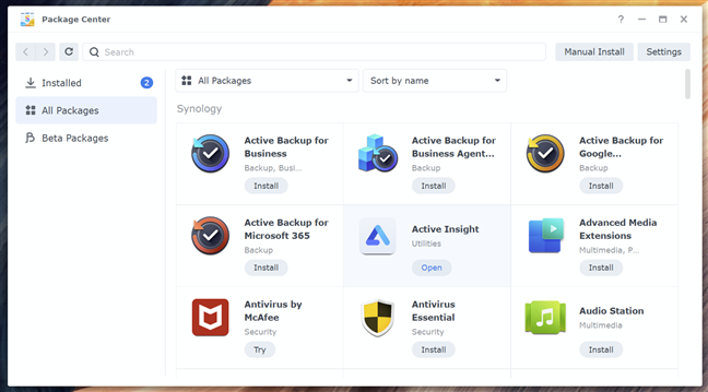 ÃŽn Package Manager gÄƒseÈ™ti multe aplicaÈ›ii
