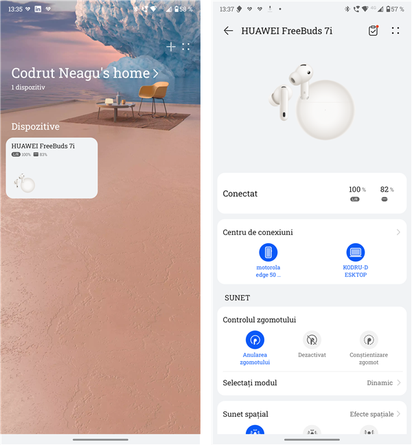 AplicaÈ›ia HUAWEI AI Life Ã®È›i dÄƒ acces la toate opÈ›iunile È™i funcÈ›iile cÄƒÈ™tilor