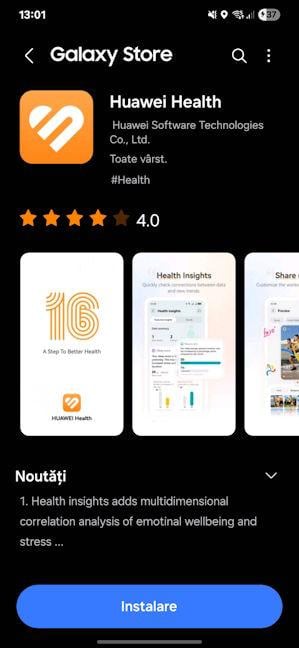 Ai nevoie de aplicaÈia HUAWEI Health