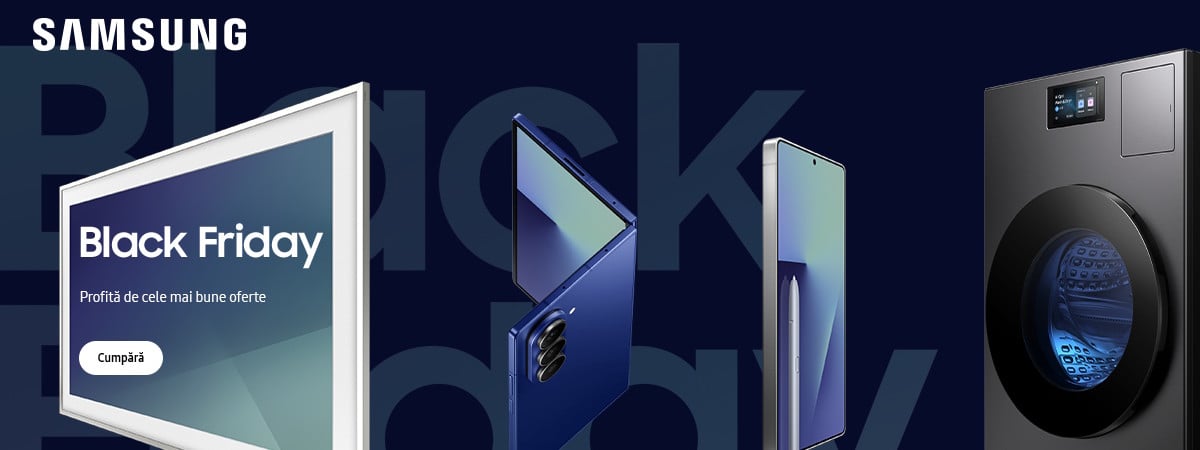 Câștigă azi un voucher Samsung exclusiv pentru reduceri suplimentare de Black Friday