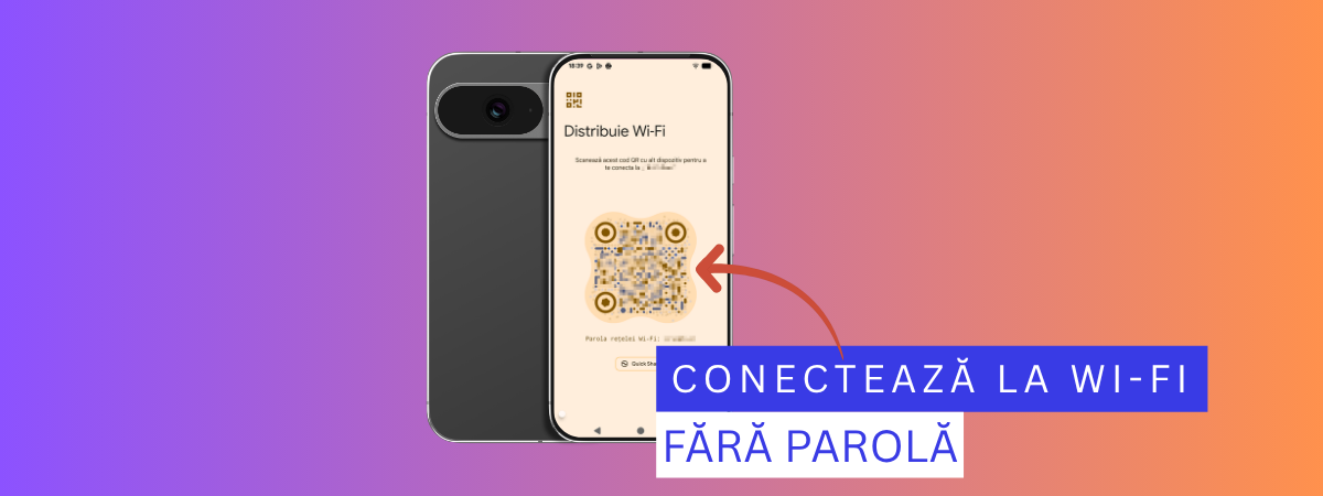 Accesează un cod QR de conectare la Wi-Fi fără parolă pe Android