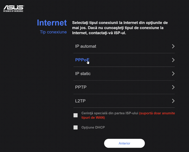 D&Auml; clic pe PPPoE