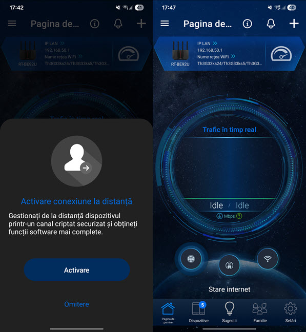 Activeaz&Auml; conexiunea la distan&Egrave;&Auml;