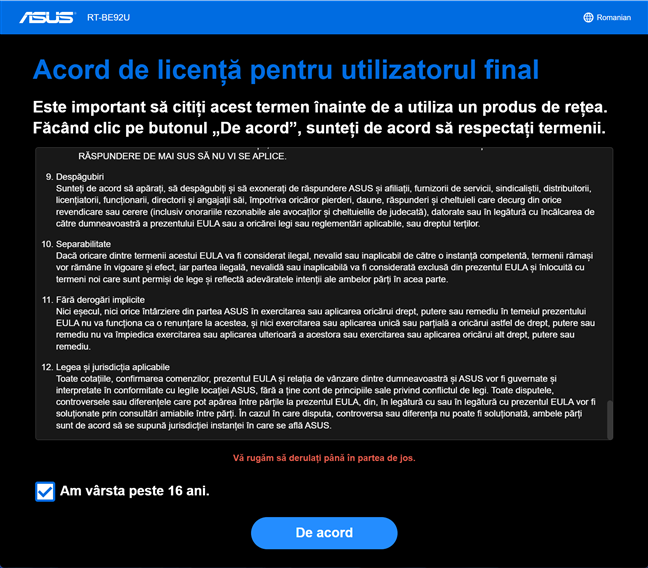 Accept&Auml; termenii de licen&Egrave;&Auml;