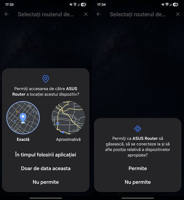OferÄƒ permisiunile necesare