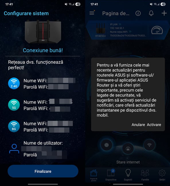 Sumarul setÄƒrilor tale