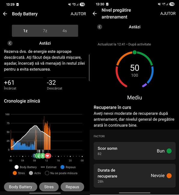&Egrave;ine cont de Bady Battery &Egrave;i nivelul de preg&Auml;tire pentru antrenament