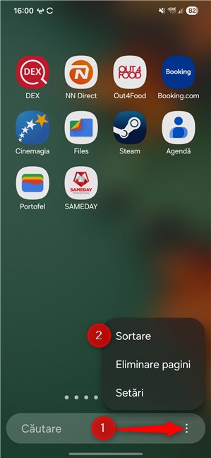 ApasÄ pe trei puncte urmat de Sortare