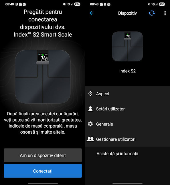 Conectarea la telefon se face rapid