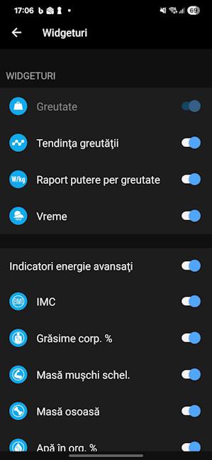 PoÈi activa Èi dezactiva mai multe widgeturi