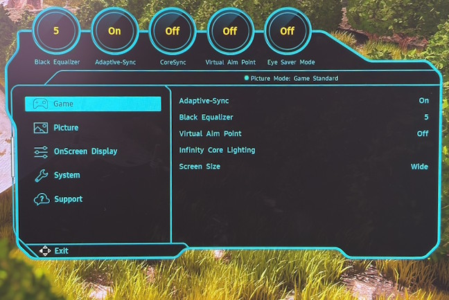 Meniul pentru configurarea set&Auml;rilor