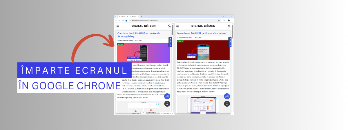 Afișare împărțită: Cum vezi două site-uri simultan în Google Chrome?