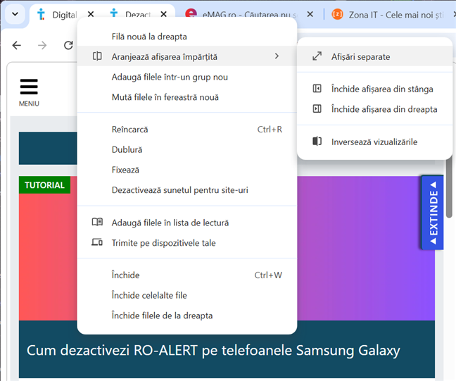 Aranjeaz&Auml; afi&Egrave;area &Atilde;&reg;mp&Auml;r&Egrave;it&Auml; din Google Chrome