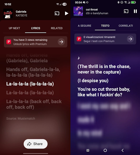 Cum arat&Auml; limit&Auml;rile din YouTube Music