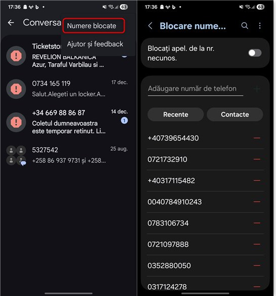 Apas&Auml; pe Numere blocate
