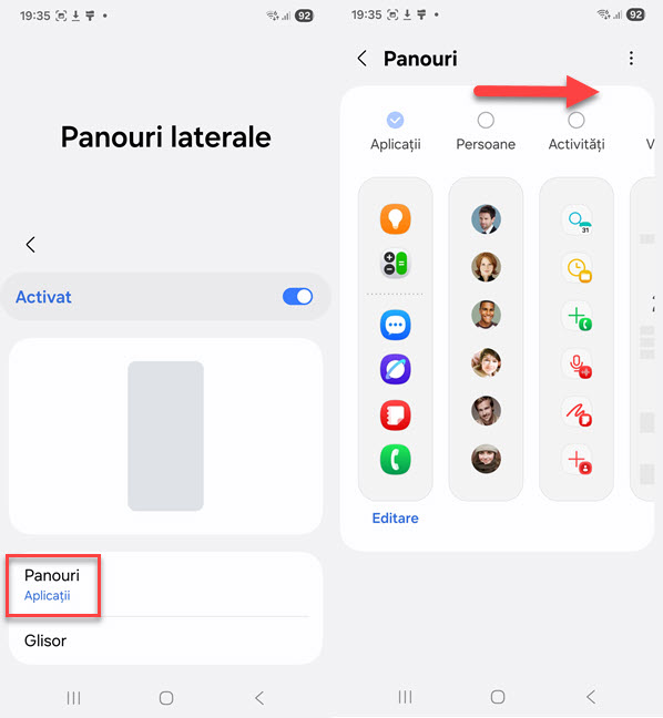 Apas&Auml; pe Panouri &Egrave;i deruleaz&Auml; lista