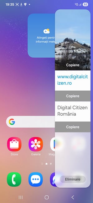 Copiaz&Auml; ce vrei din clipboard