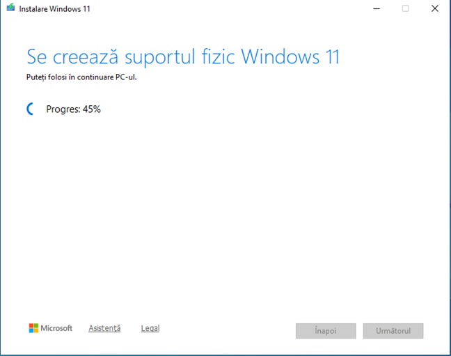 Este creat fi&Egrave;ierul ISO cu instalarea Windows 11