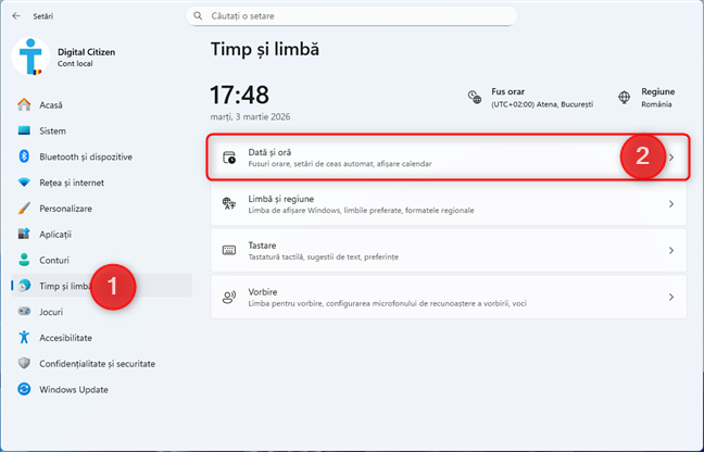Navigheaz&Auml; la Timp &Egrave;i limb&Auml; > Dat&Auml; &Egrave;i or&Auml;