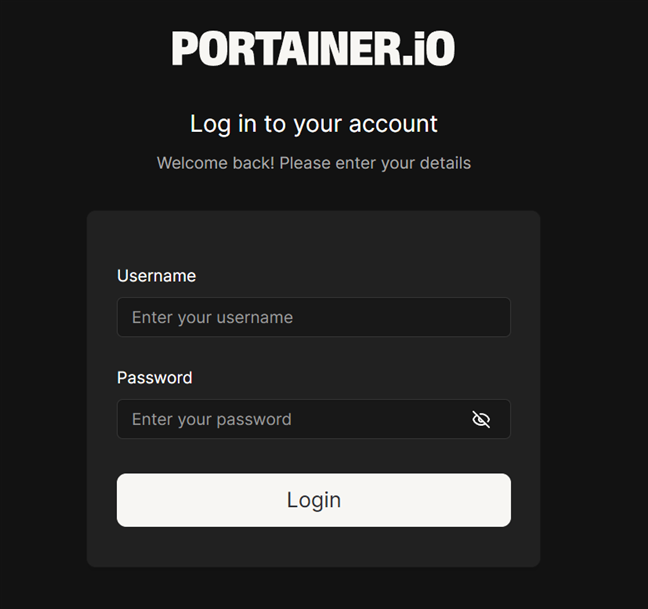 Autentific&Auml;-te la Portainer &Egrave;i Docker