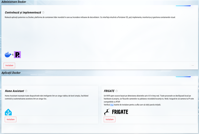 Po&Egrave;i instala Docker pe ASUS ROG GT-BE19000AI