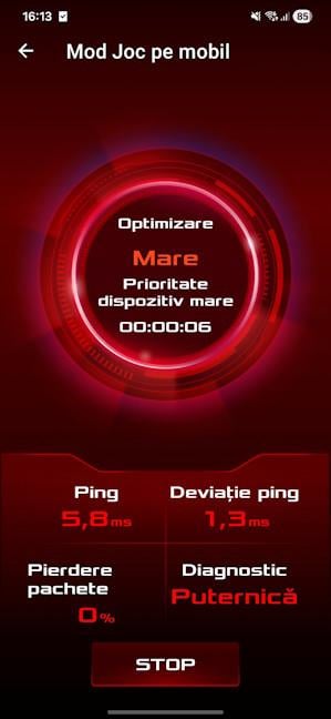 Modul Joc pe mobil e u&Egrave;or de activat