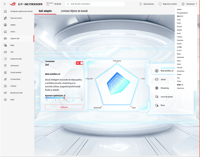 Interfa&Egrave;a este disponibil&Auml; &Egrave;i &Atilde;&reg;n rom&Atilde;&cent;n&Auml;